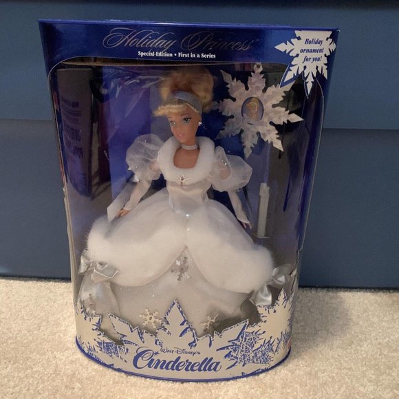 Mattel Holiday Princess Barbie Walt Disney Cinderella Doll 1996 - Picture 1 of 5